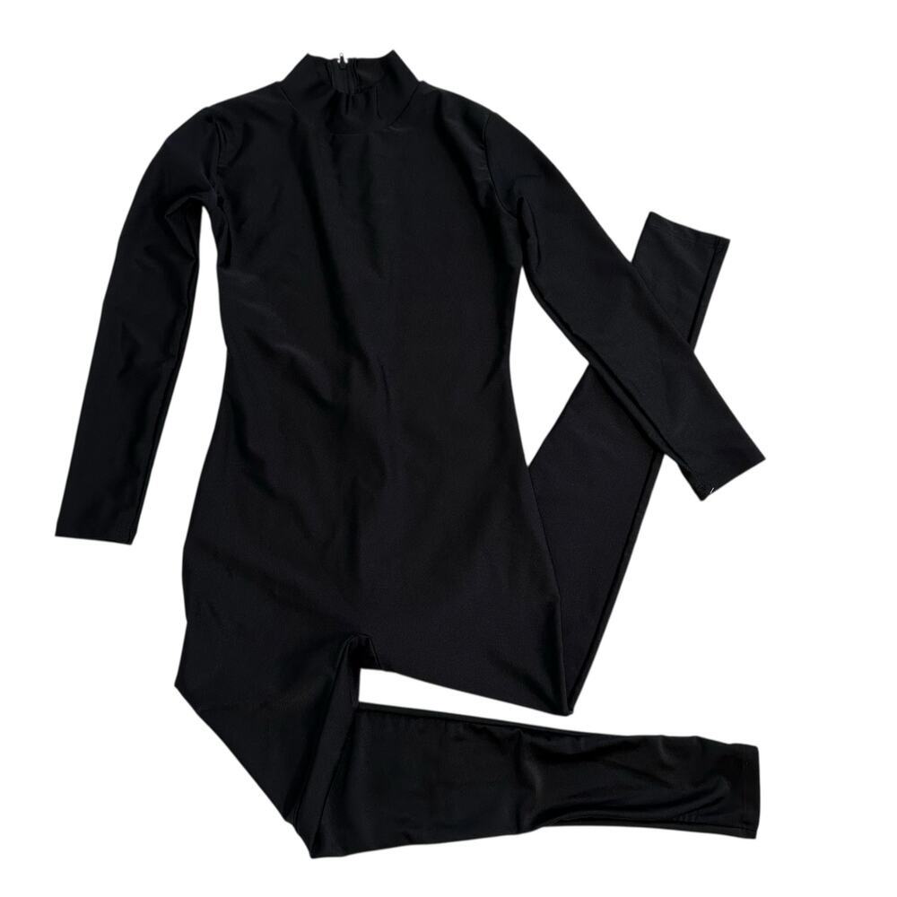 NWT BalTogs Long Sleeve Black Unitard Kids 12/14